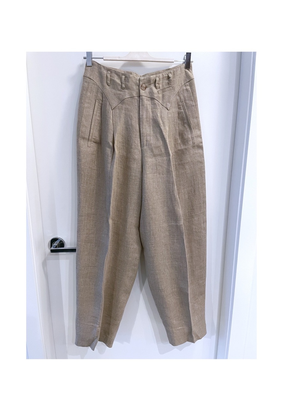 Vintage Shang-Hai 100% Linen Tapered Trousers
